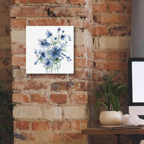 Image of 'Secret Garden Bouquet I Blue' by Katrina Pete, Giclee Canvas Wall Art,12x12
