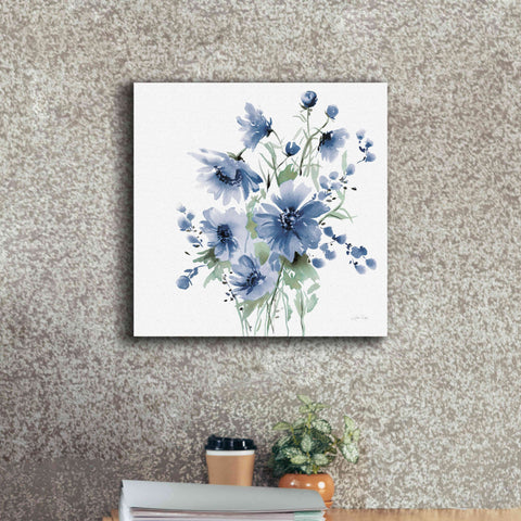 Image of 'Secret Garden Bouquet I Blue' by Katrina Pete, Giclee Canvas Wall Art,18x18