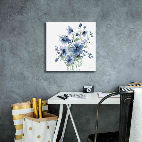 Image of 'Secret Garden Bouquet I Blue' by Katrina Pete, Giclee Canvas Wall Art,18x18