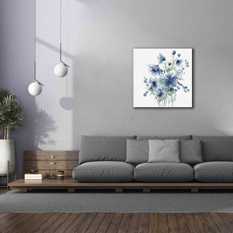 Image of 'Secret Garden Bouquet I Blue' by Katrina Pete, Giclee Canvas Wall Art,37x37