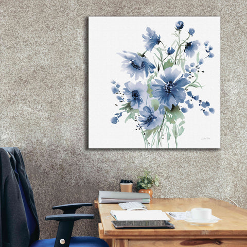 Image of 'Secret Garden Bouquet I Blue' by Katrina Pete, Giclee Canvas Wall Art,37x37