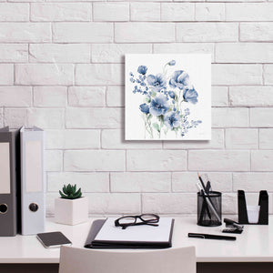 'Secret Garden Bouquet II Blue' by Katrina Pete, Giclee Canvas Wall Art,12x12