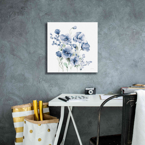 Image of 'Secret Garden Bouquet II Blue' by Katrina Pete, Giclee Canvas Wall Art,18x18