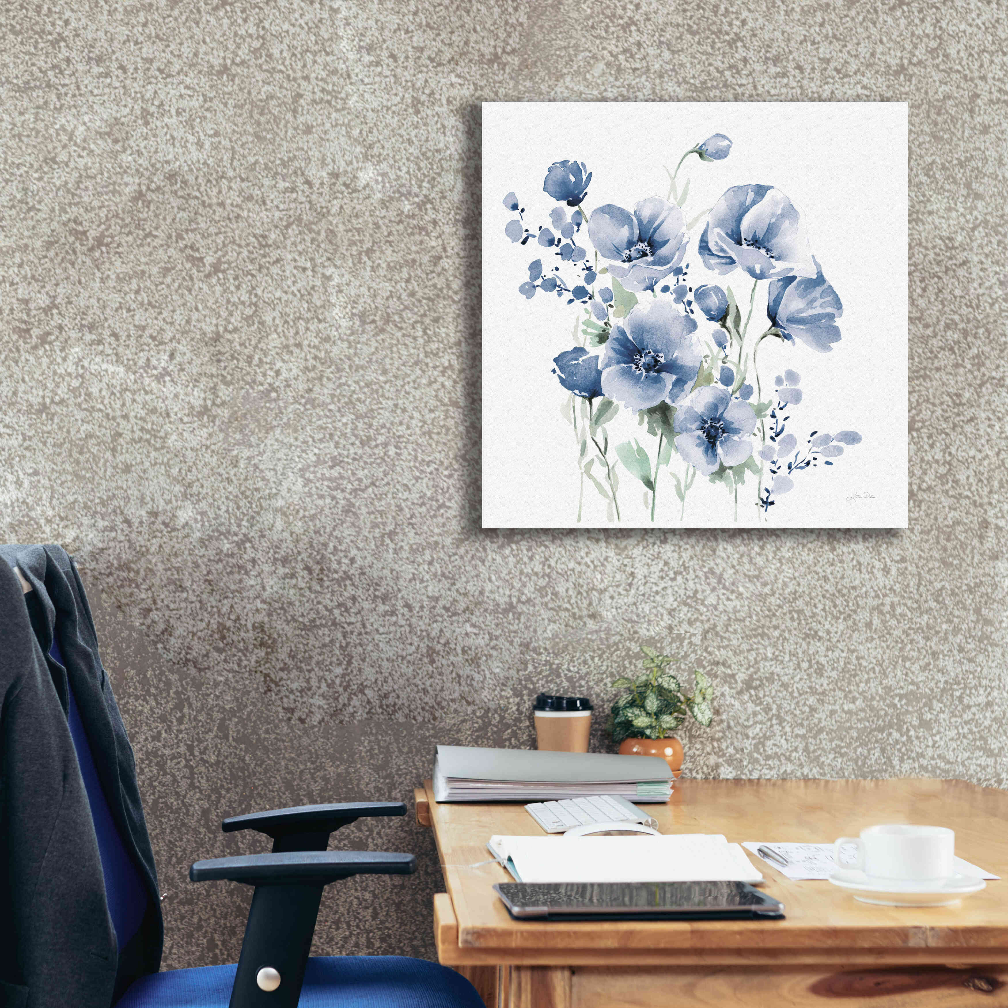 'Secret Garden Bouquet II Blue' by Katrina Pete, Giclee Canvas Wall Art,26x26
