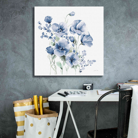Image of 'Secret Garden Bouquet II Blue' by Katrina Pete, Giclee Canvas Wall Art,26x26
