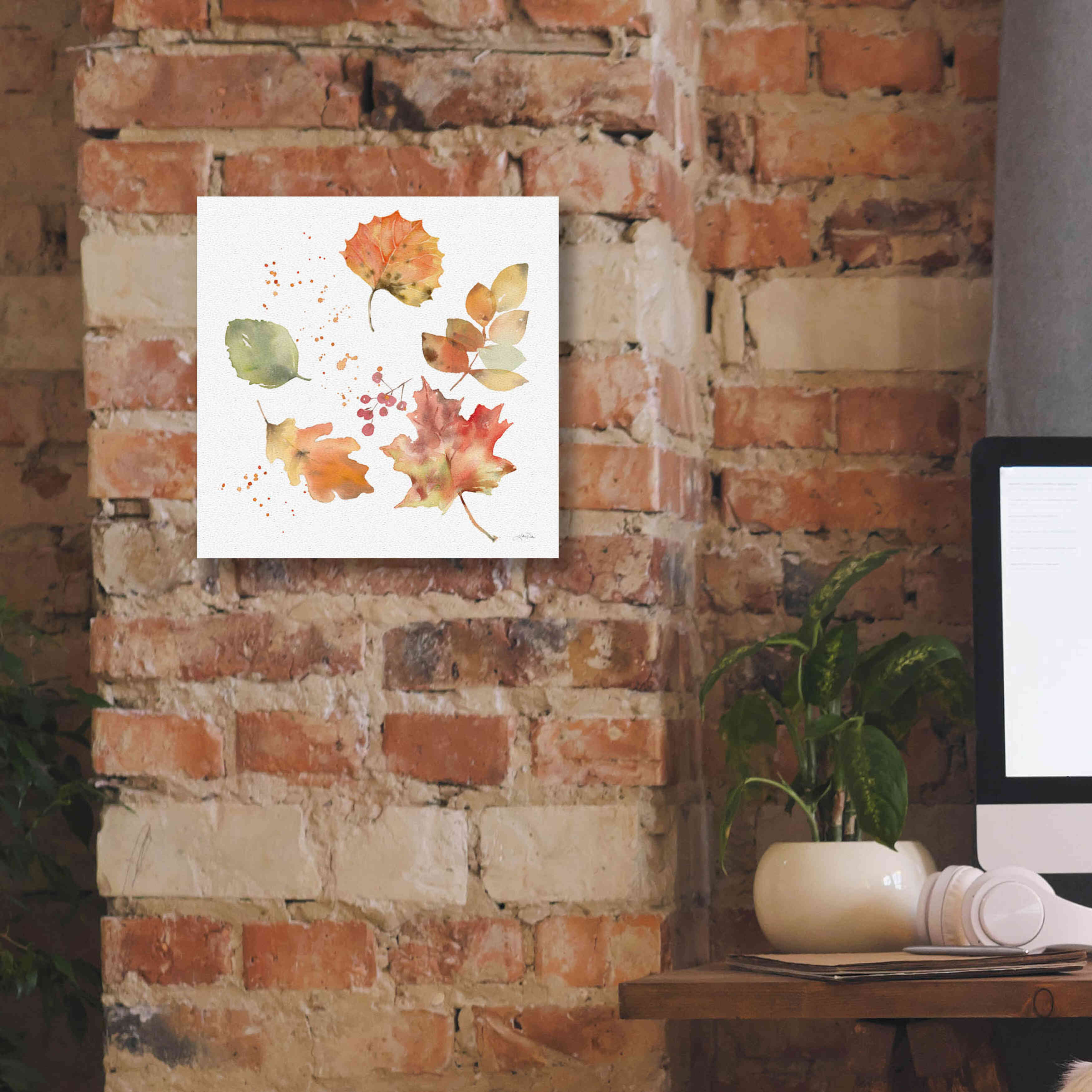 'Falling Leaves I' by Katrina Pete, Giclee Canvas Wall Art,12x12