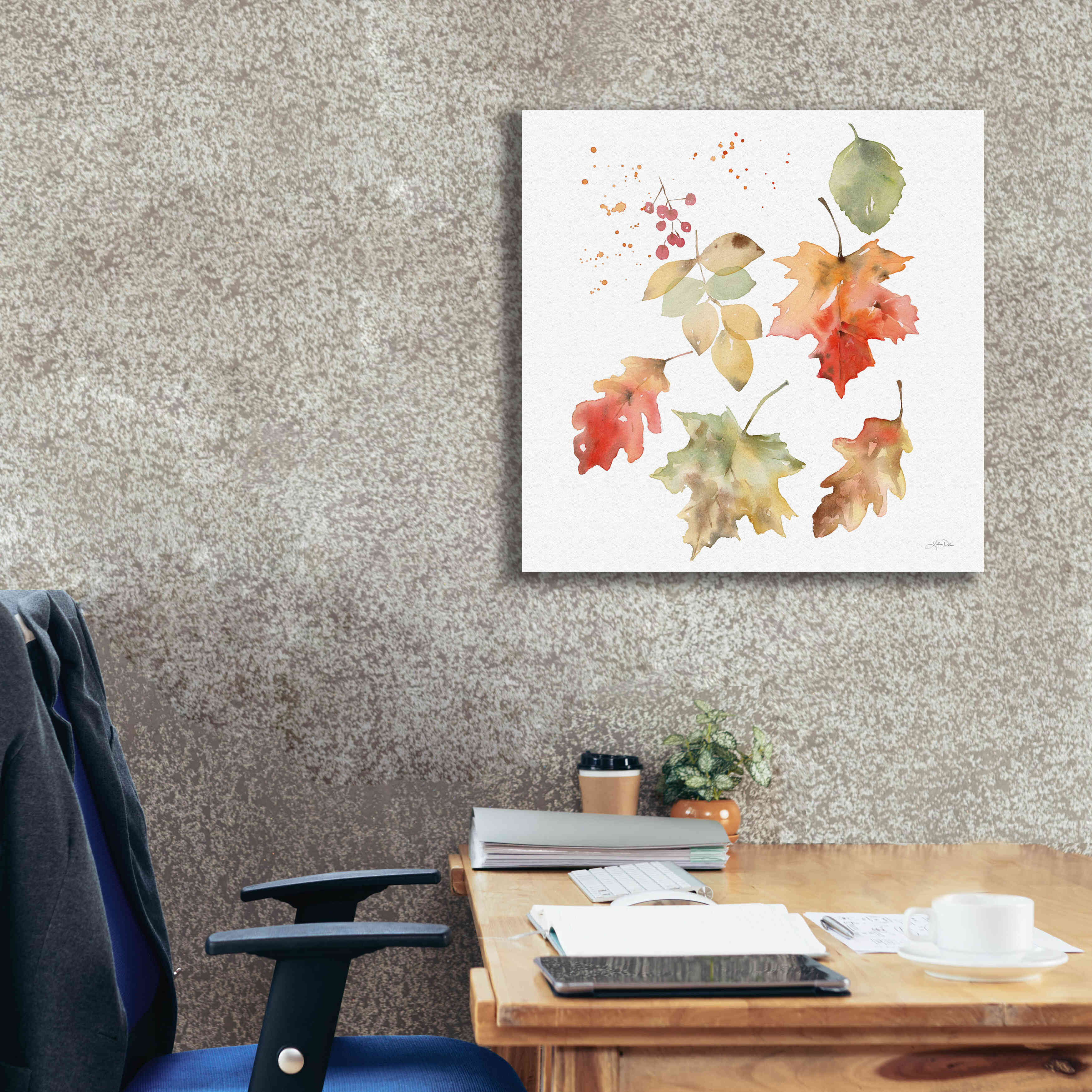 'Falling Leaves II' by Katrina Pete, Giclee Canvas Wall Art,26x26