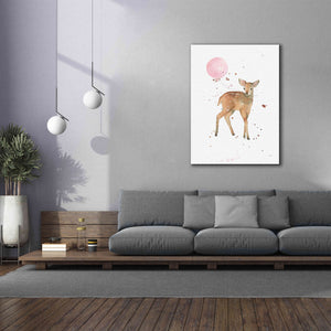'Festive Fawn Pink Balloon' by Katrina Pete, Giclee Canvas Wall Art,40x54
