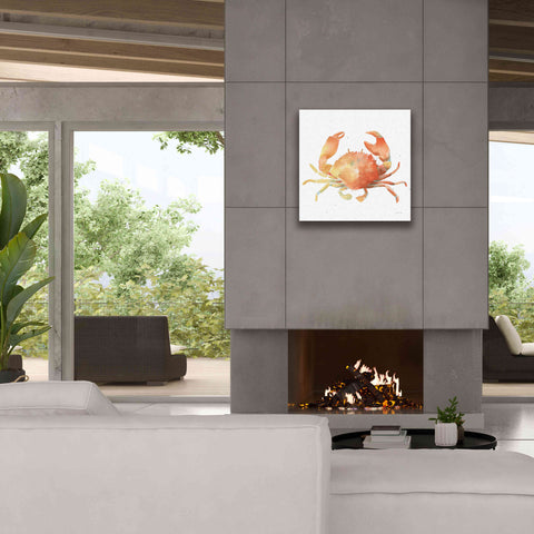 Image of 'Summertime Crab' by Katrina Pete, Giclee Canvas Wall Art,26x26