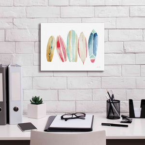 'Surfboards in a Row' by Katrina Pete, Giclee Canvas Wall Art,16x12