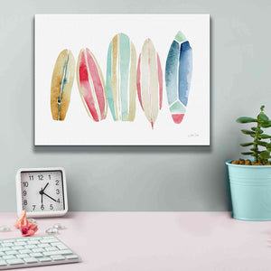 'Surfboards in a Row' by Katrina Pete, Giclee Canvas Wall Art,16x12