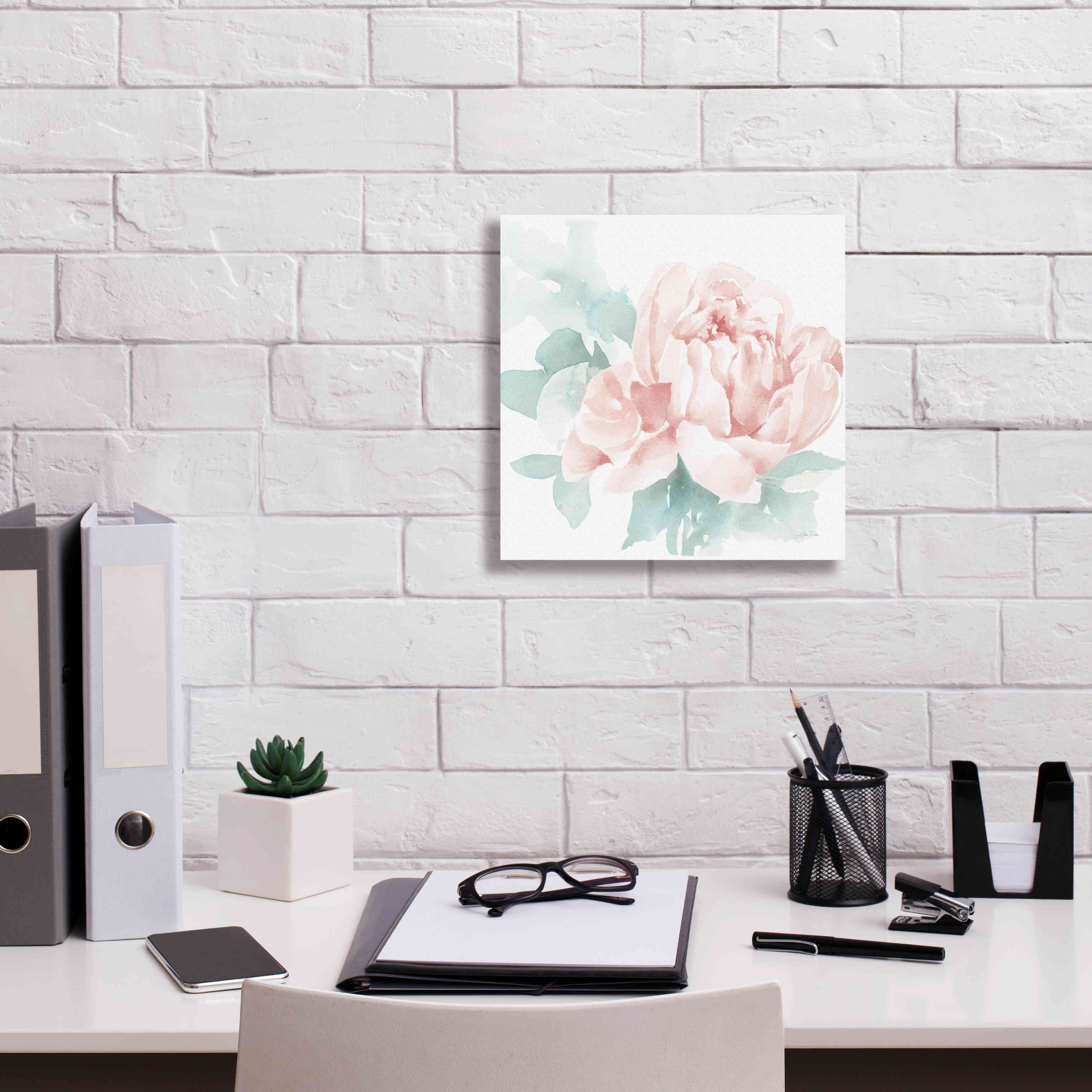 'Poetic Blooming I Pink' by Katrina Pete, Giclee Canvas Wall Art,12x12