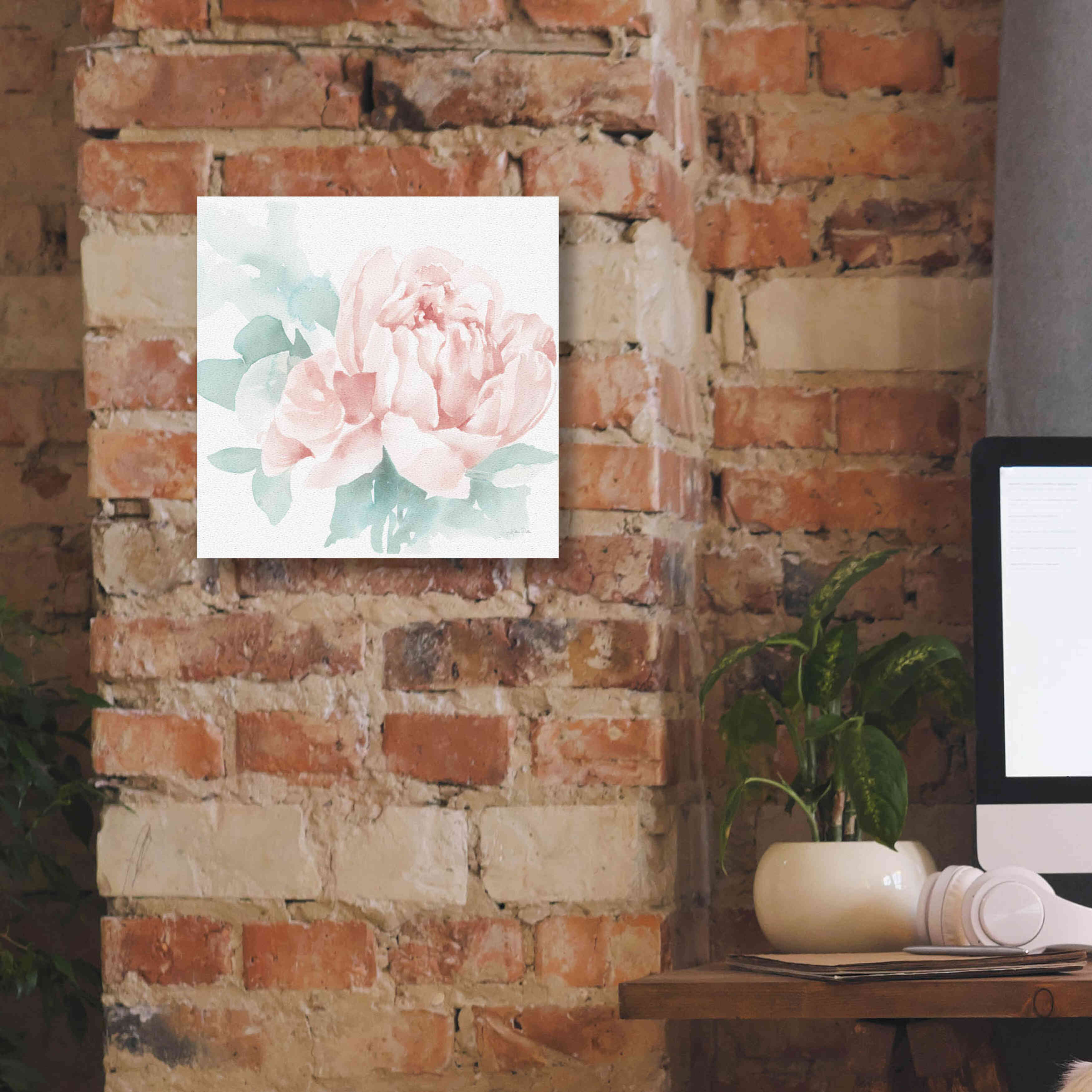 'Poetic Blooming I Pink' by Katrina Pete, Giclee Canvas Wall Art,12x12