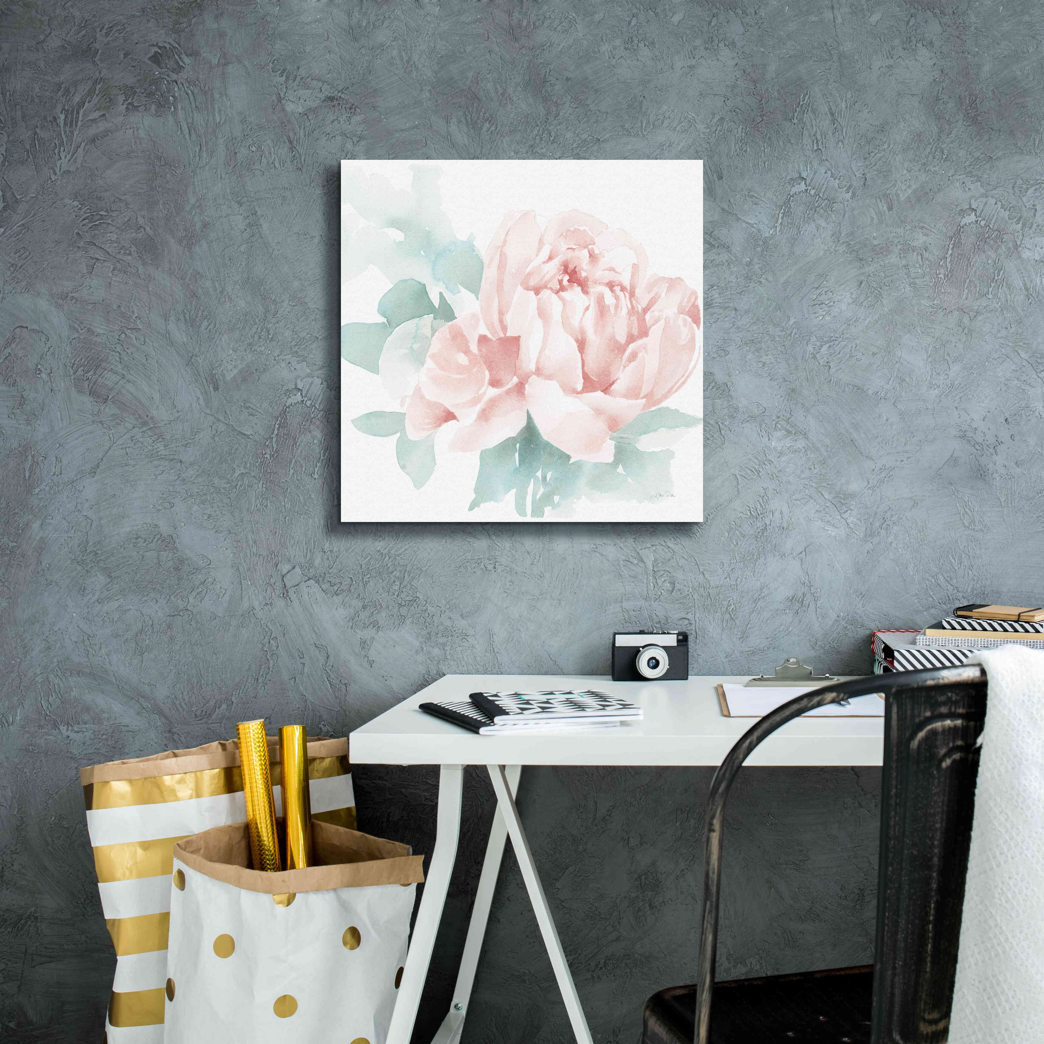 'Poetic Blooming I Pink' by Katrina Pete, Giclee Canvas Wall Art,18x18