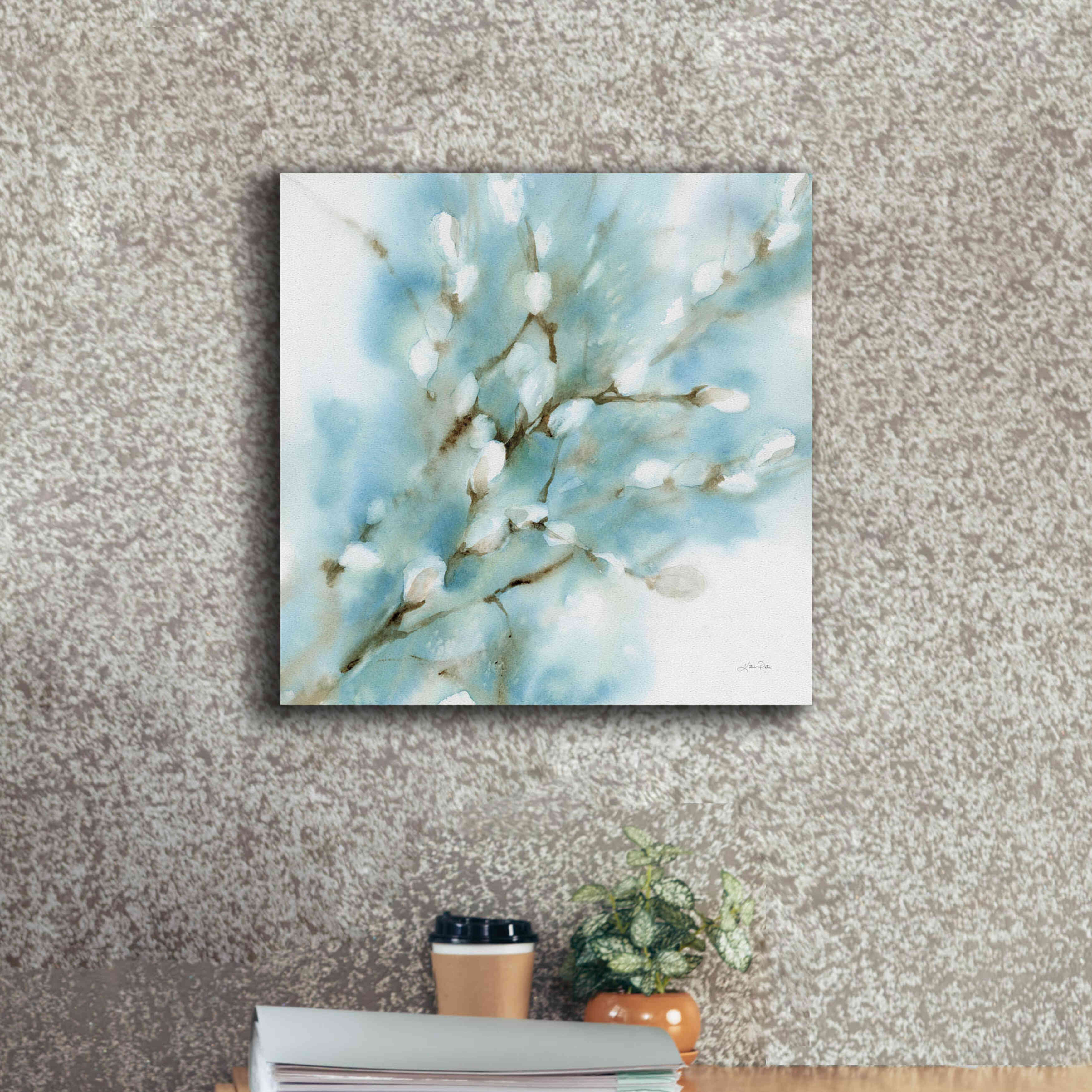 'Pussy Willows Square' by Katrina Pete, Giclee Canvas Wall Art,18x18
