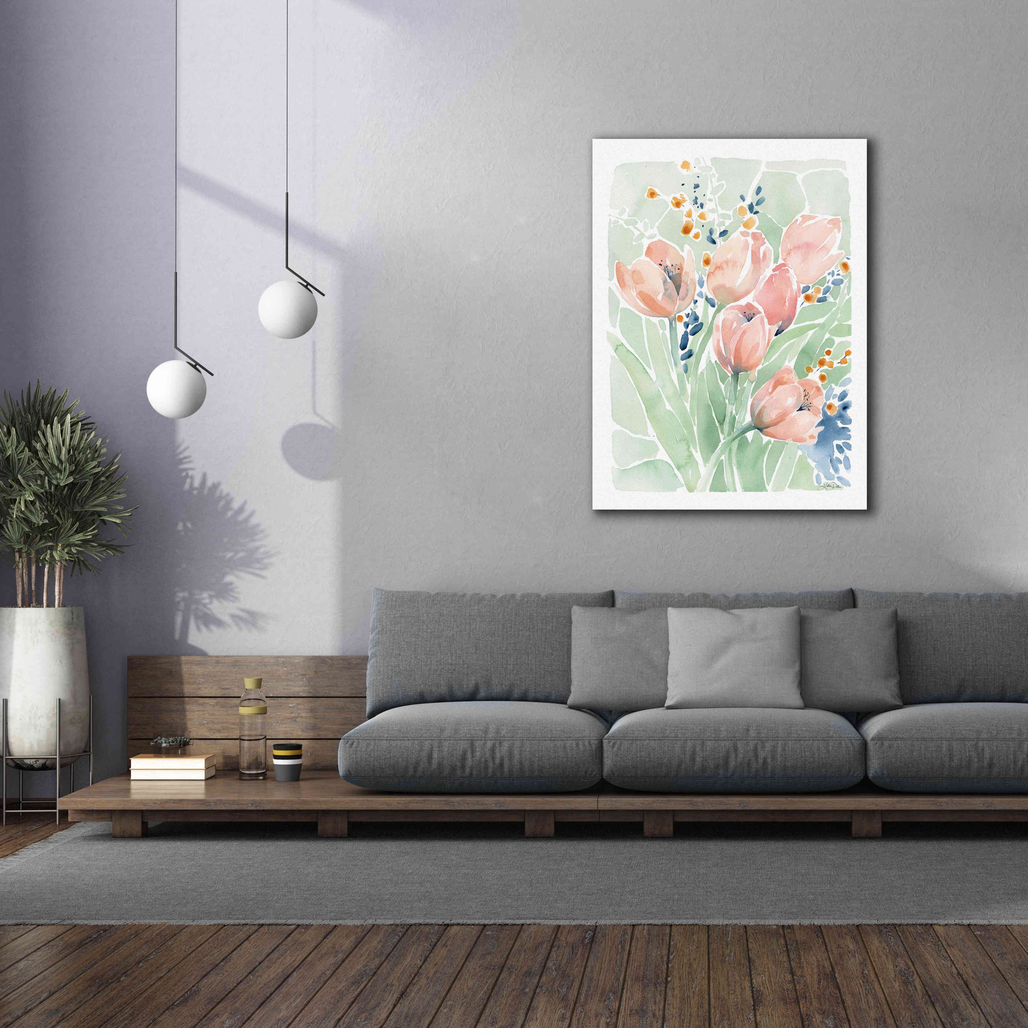 'Tulip Spray' by Katrina Pete, Giclee Canvas Wall Art,40x54