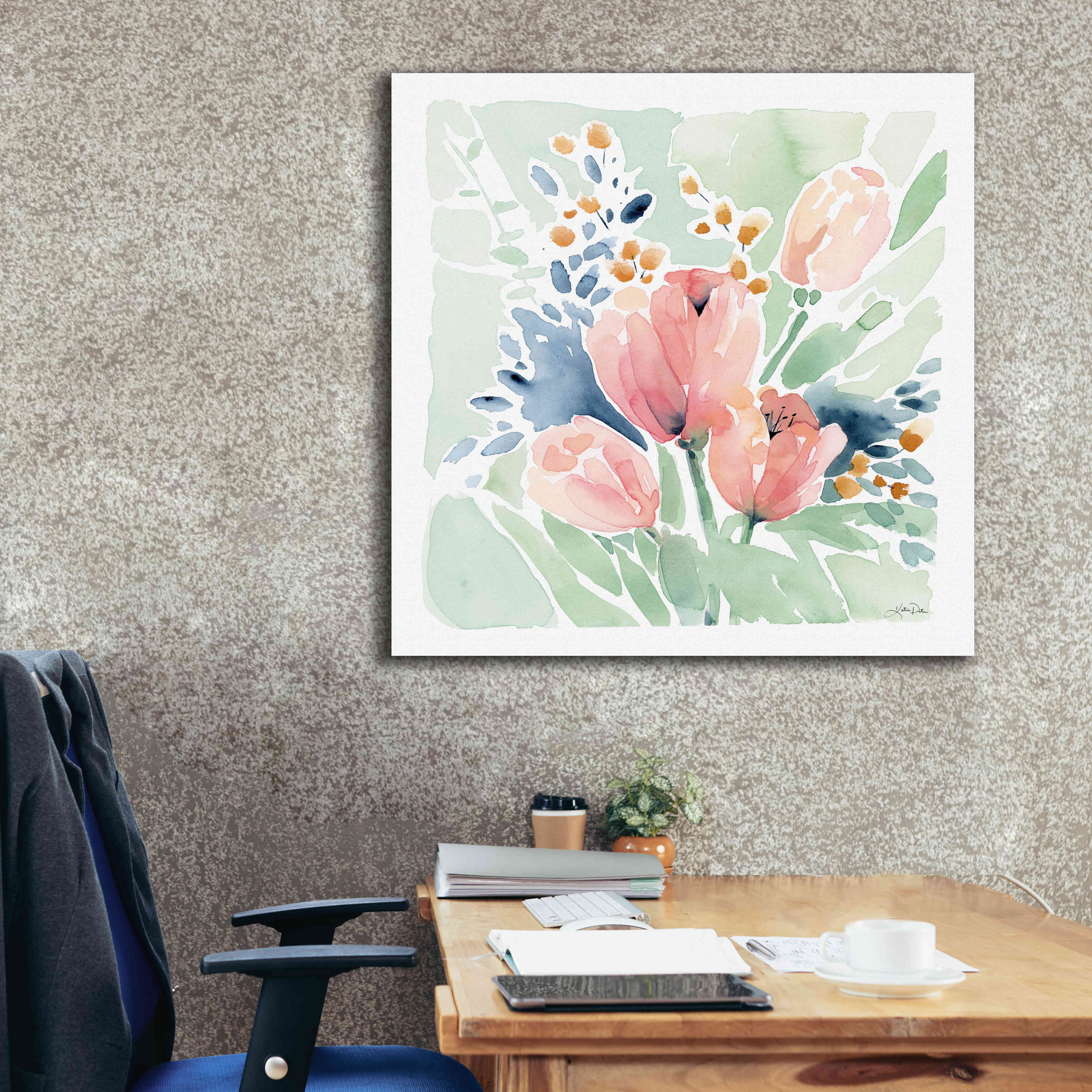 'Tulip Bower' by Katrina Pete, Giclee Canvas Wall Art,37x37