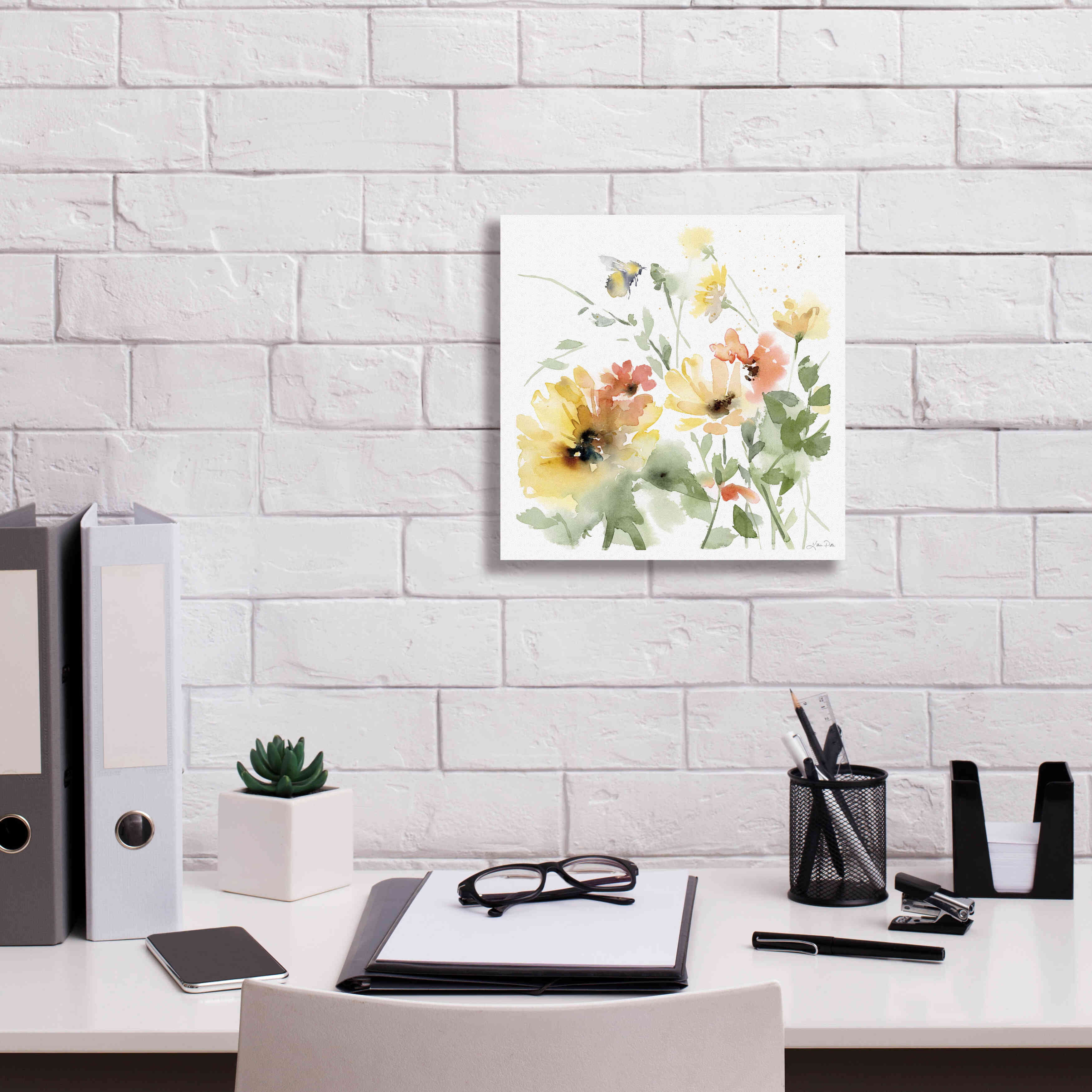 'Sunflower Meadow I' by Katrina Pete, Giclee Canvas Wall Art,12x12