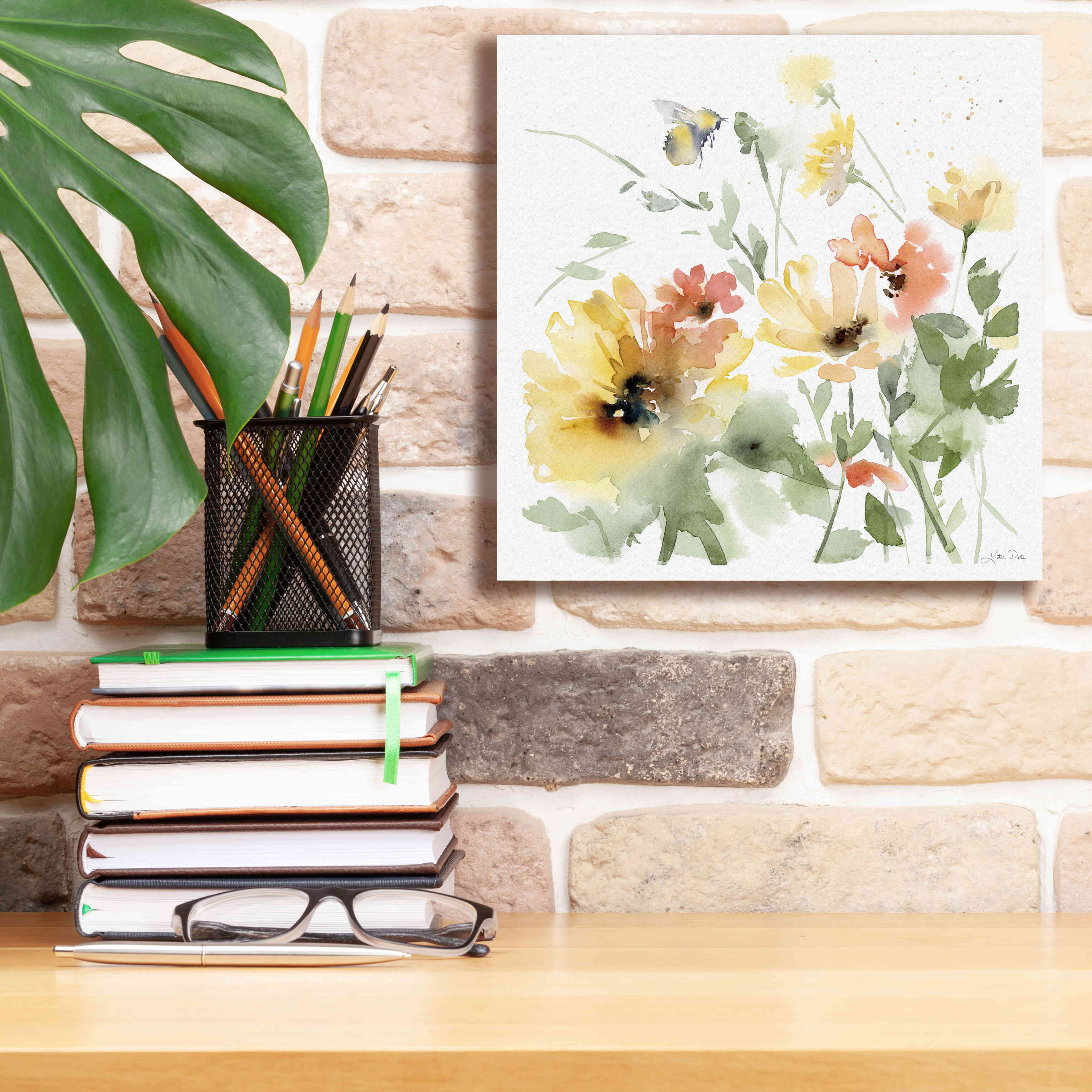 'Sunflower Meadow I' by Katrina Pete, Giclee Canvas Wall Art,12x12