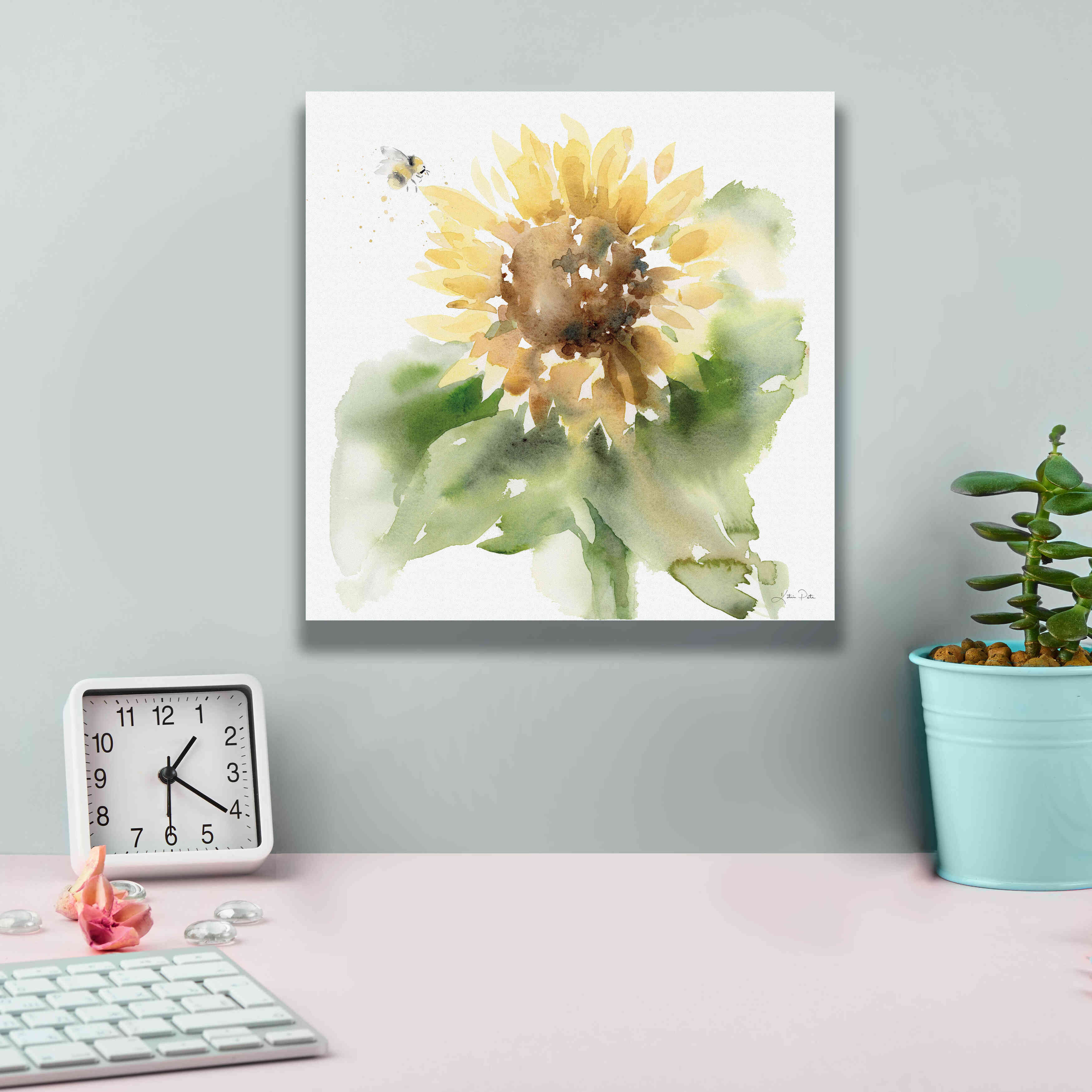 'Sunflower Meadow III' by Katrina Pete, Giclee Canvas Wall Art,12x12