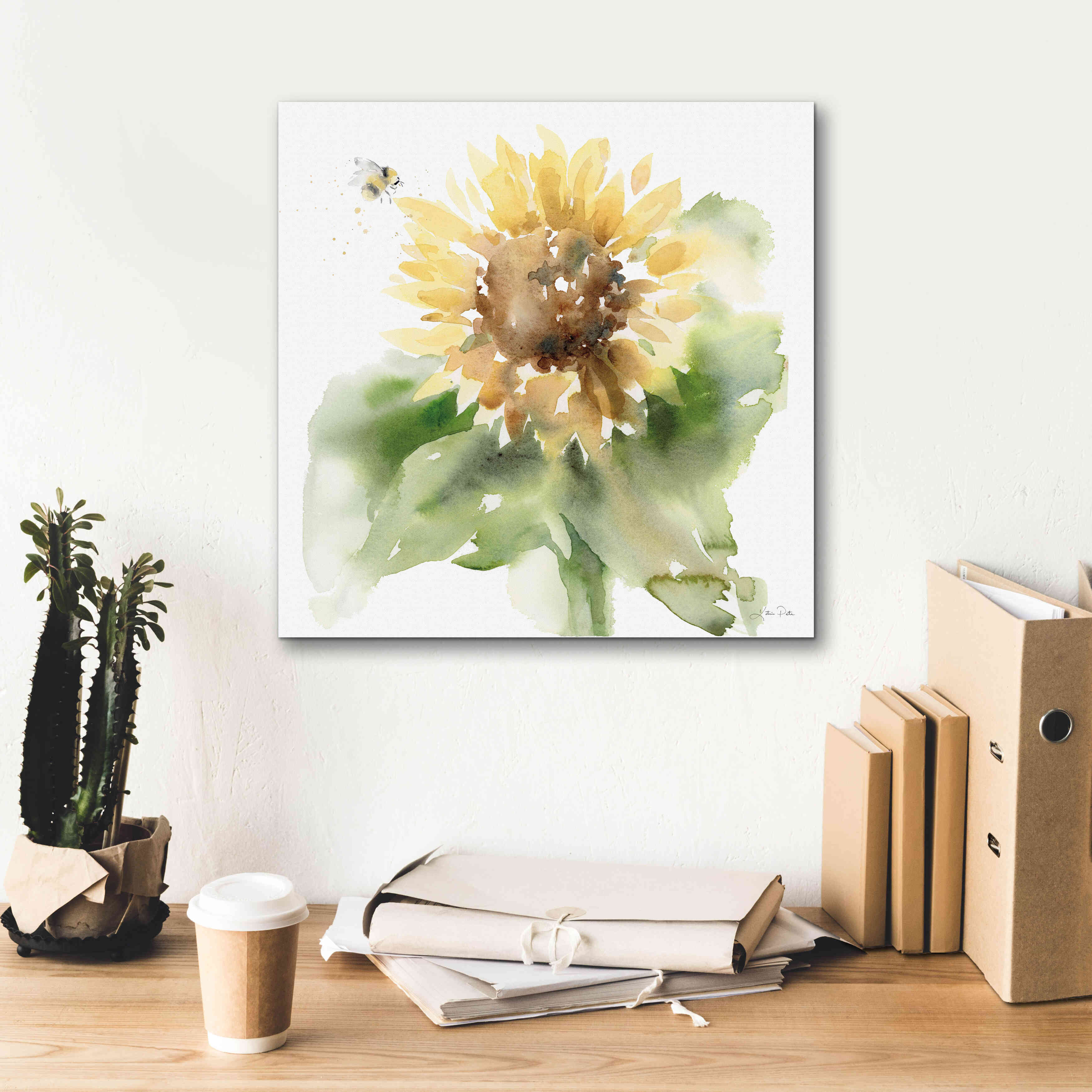 'Sunflower Meadow III' by Katrina Pete, Giclee Canvas Wall Art,18x18