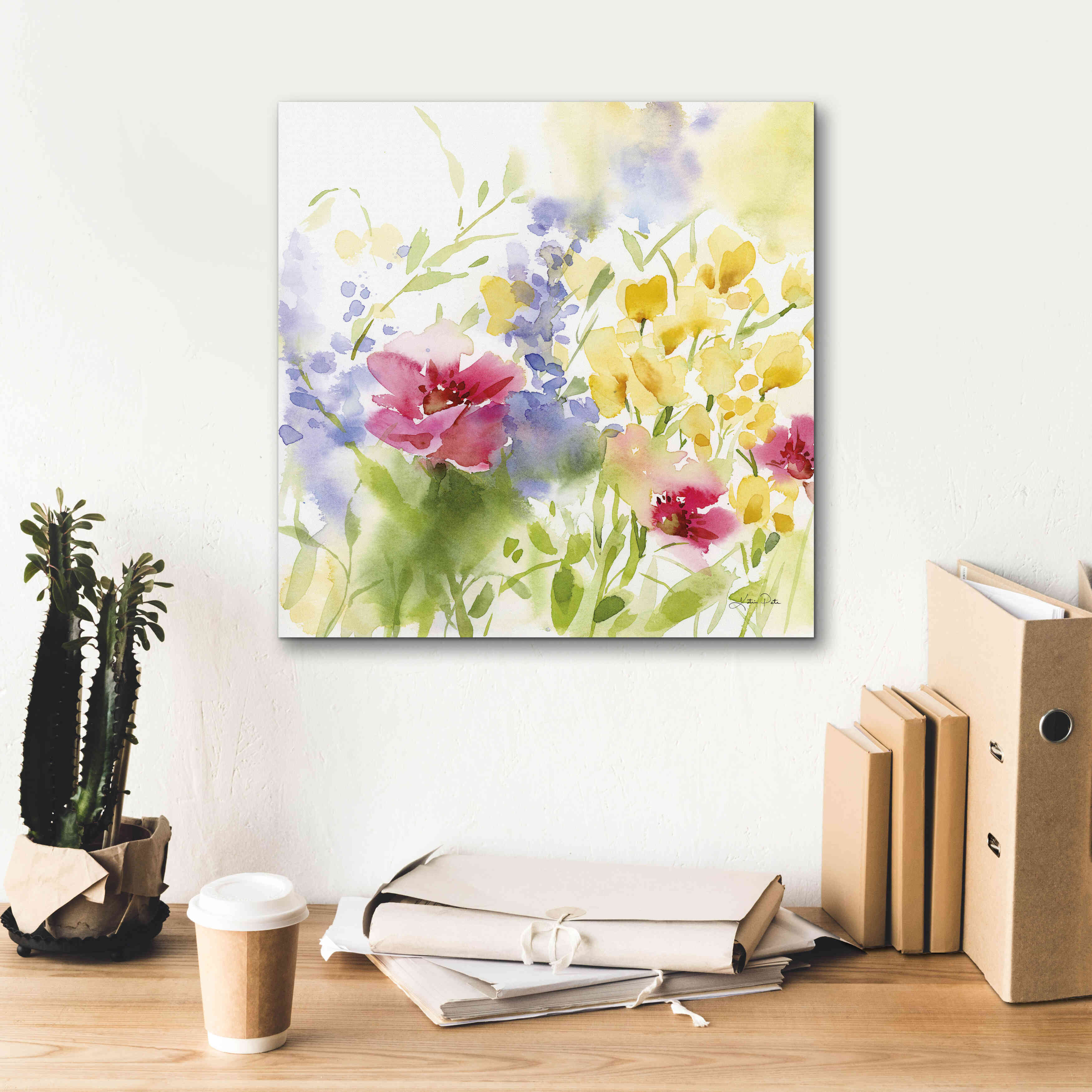 'Spring Meadow I' by Katrina Pete, Giclee Canvas Wall Art,18x18