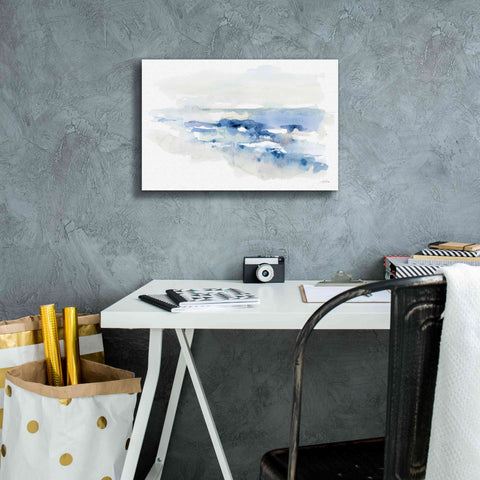 Image of 'Shoreline Blues II' by Katrina Pete, Giclee Canvas Wall Art,18x12