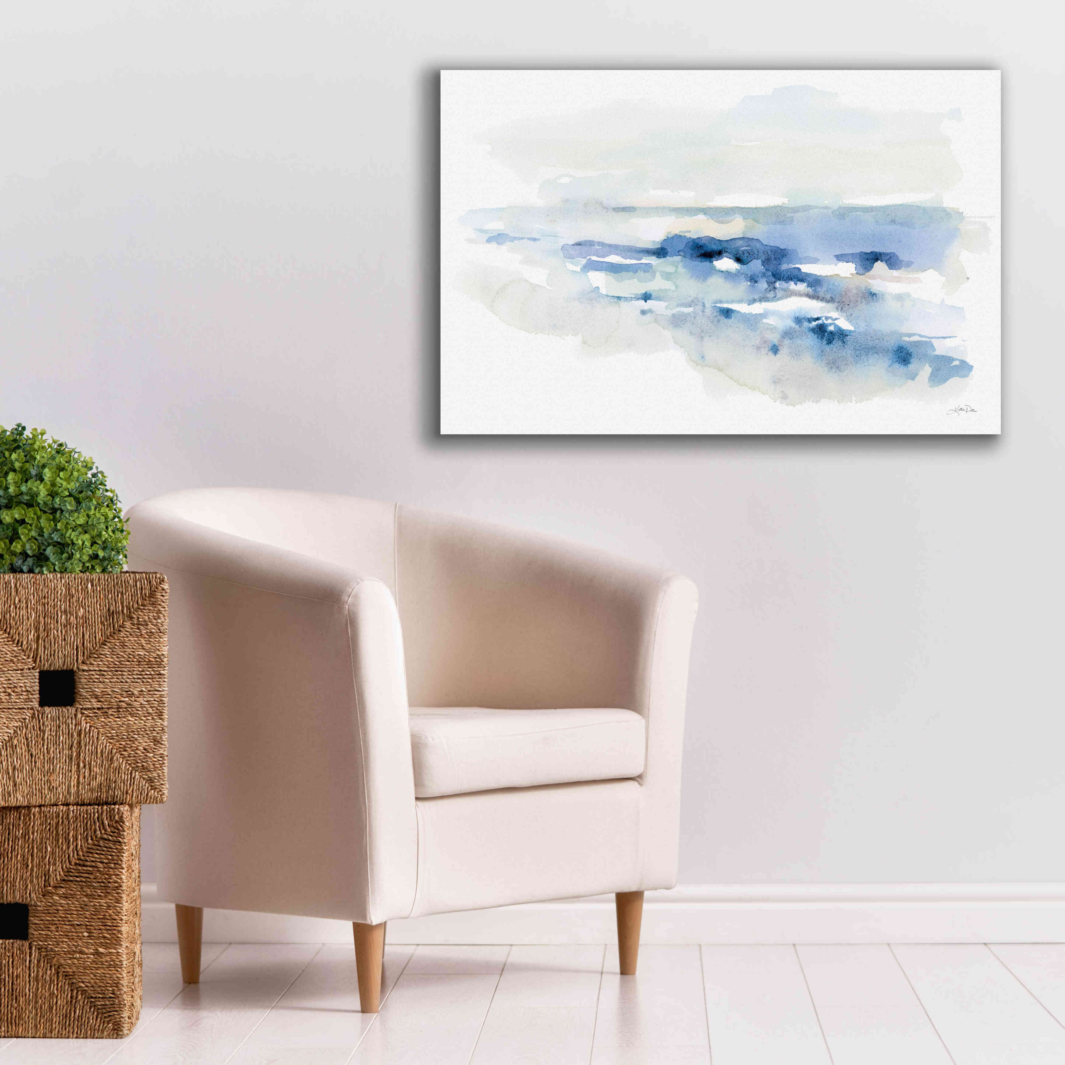 'Shoreline Blues II' by Katrina Pete, Giclee Canvas Wall Art,40x26