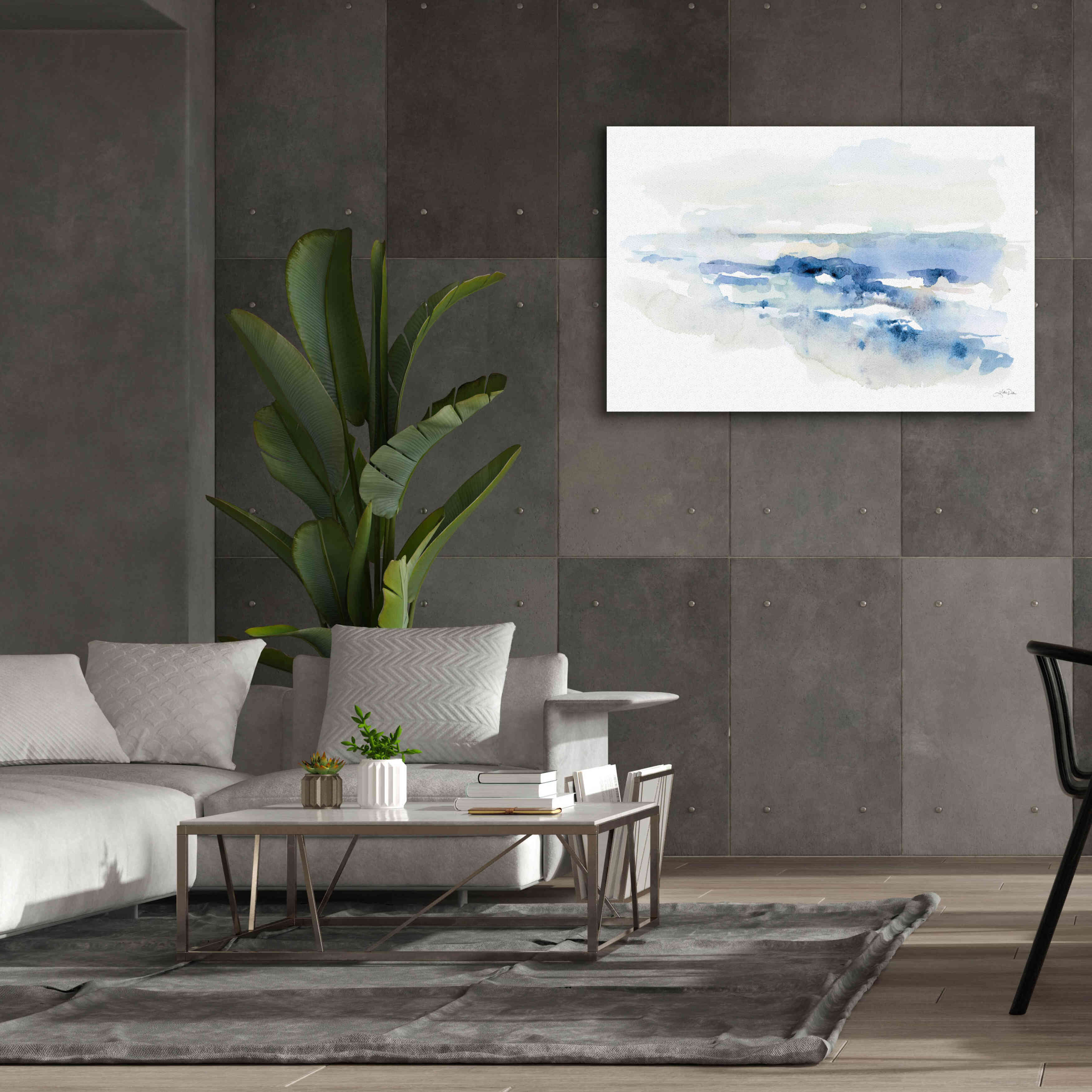 'Shoreline Blues II' by Katrina Pete, Giclee Canvas Wall Art,60x40