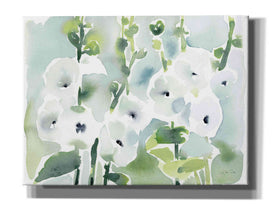 'White Hollyhocks' by Katrina Pete, Giclee Canvas Wall Art