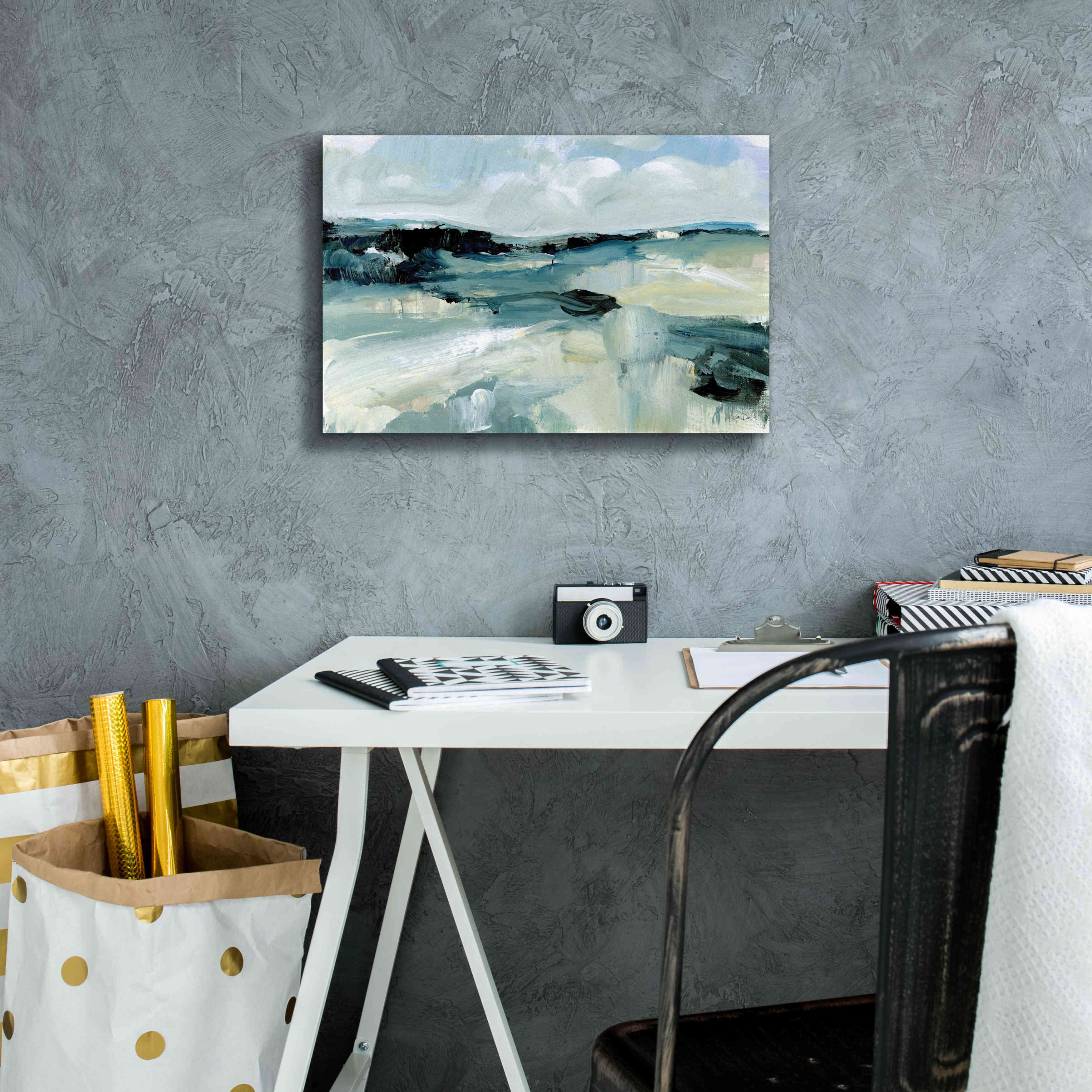 'Windswept Landscape' by Katrina Pete, Giclee Canvas Wall Art,18x12