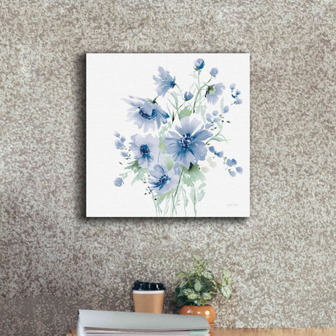 Image of 'Secret Garden Bouquet I Blue Light' by Katrina Pete, Giclee Canvas Wall Art,18x18