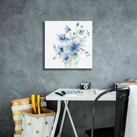 Image of 'Secret Garden Bouquet I Blue Light' by Katrina Pete, Giclee Canvas Wall Art,18x18