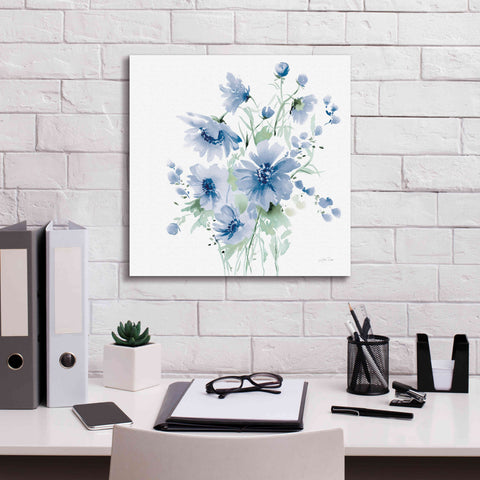 Image of 'Secret Garden Bouquet I Blue Light' by Katrina Pete, Giclee Canvas Wall Art,18x18