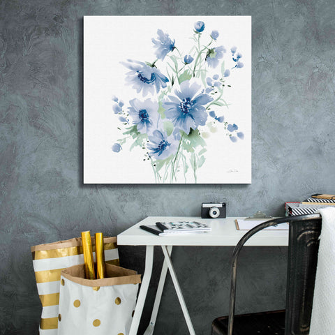 Image of 'Secret Garden Bouquet I Blue Light' by Katrina Pete, Giclee Canvas Wall Art,26x26