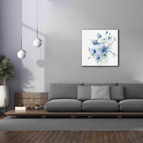 Image of 'Secret Garden Bouquet I Blue Light' by Katrina Pete, Giclee Canvas Wall Art,37x37