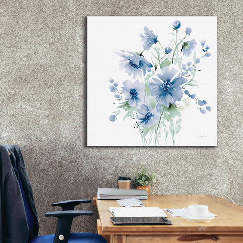 Image of 'Secret Garden Bouquet I Blue Light' by Katrina Pete, Giclee Canvas Wall Art,37x37