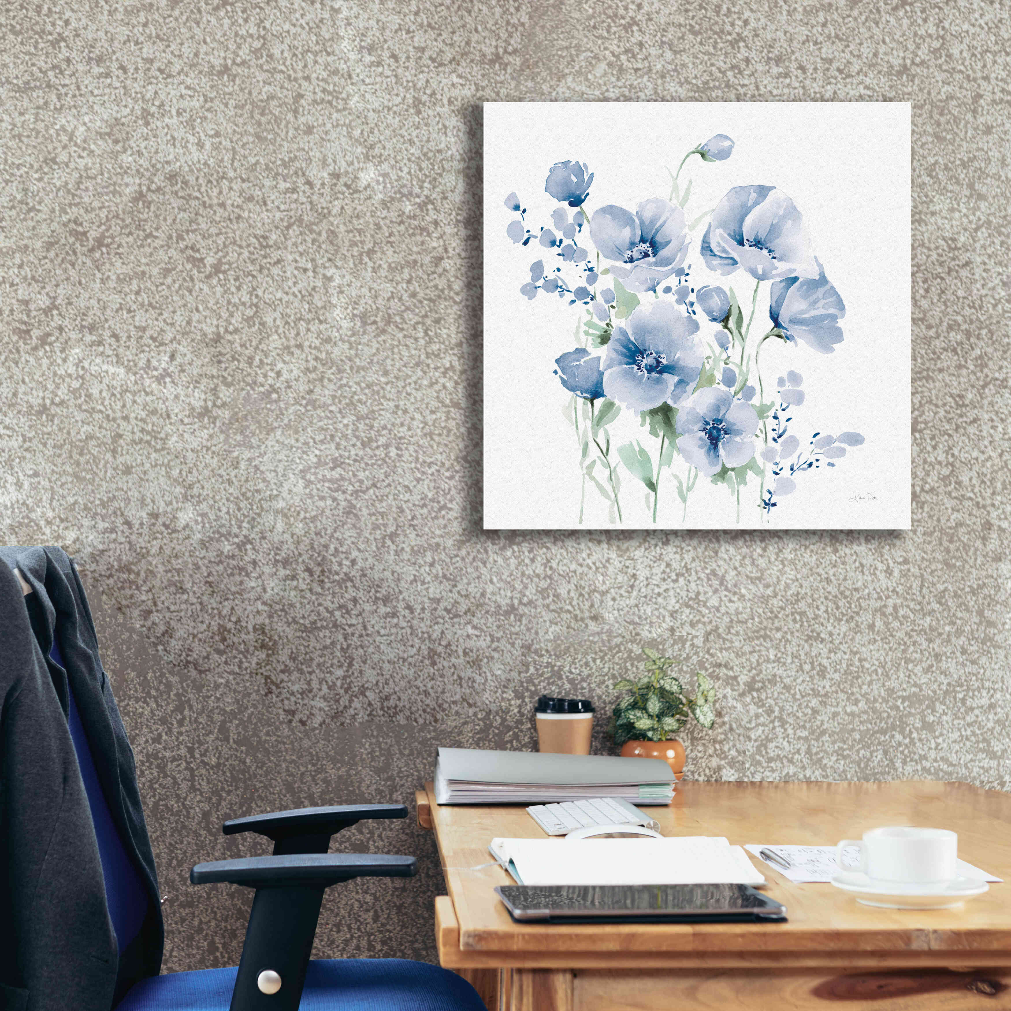 'Secret Garden Bouquet II Blue Light' by Katrina Pete, Giclee Canvas Wall Art,26x26