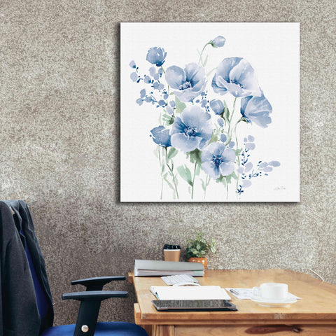 Image of 'Secret Garden Bouquet II Blue Light' by Katrina Pete, Giclee Canvas Wall Art,37x37