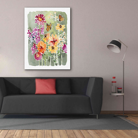 Image of 'Monarchs and Blooms' by Katrina Pete, Giclee Canvas Wall Art,40x54