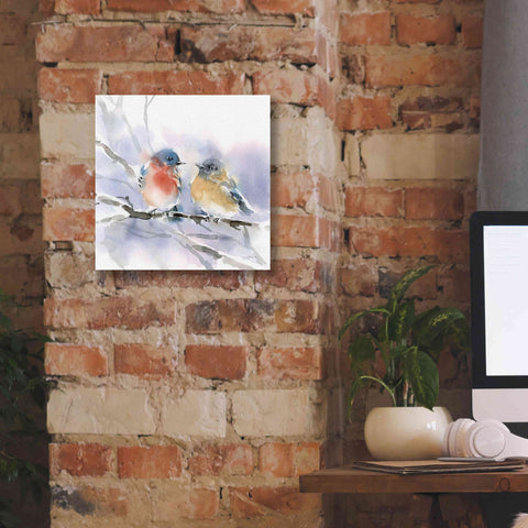 Image of 'Bluebird Pair' by Katrina Pete, Giclee Canvas Wall Art,12x12