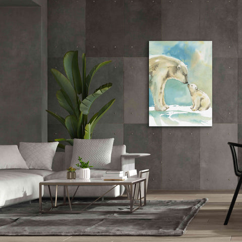 Image of 'Polar Bear Love' by Katrina Pete, Giclee Canvas Wall Art,40x54