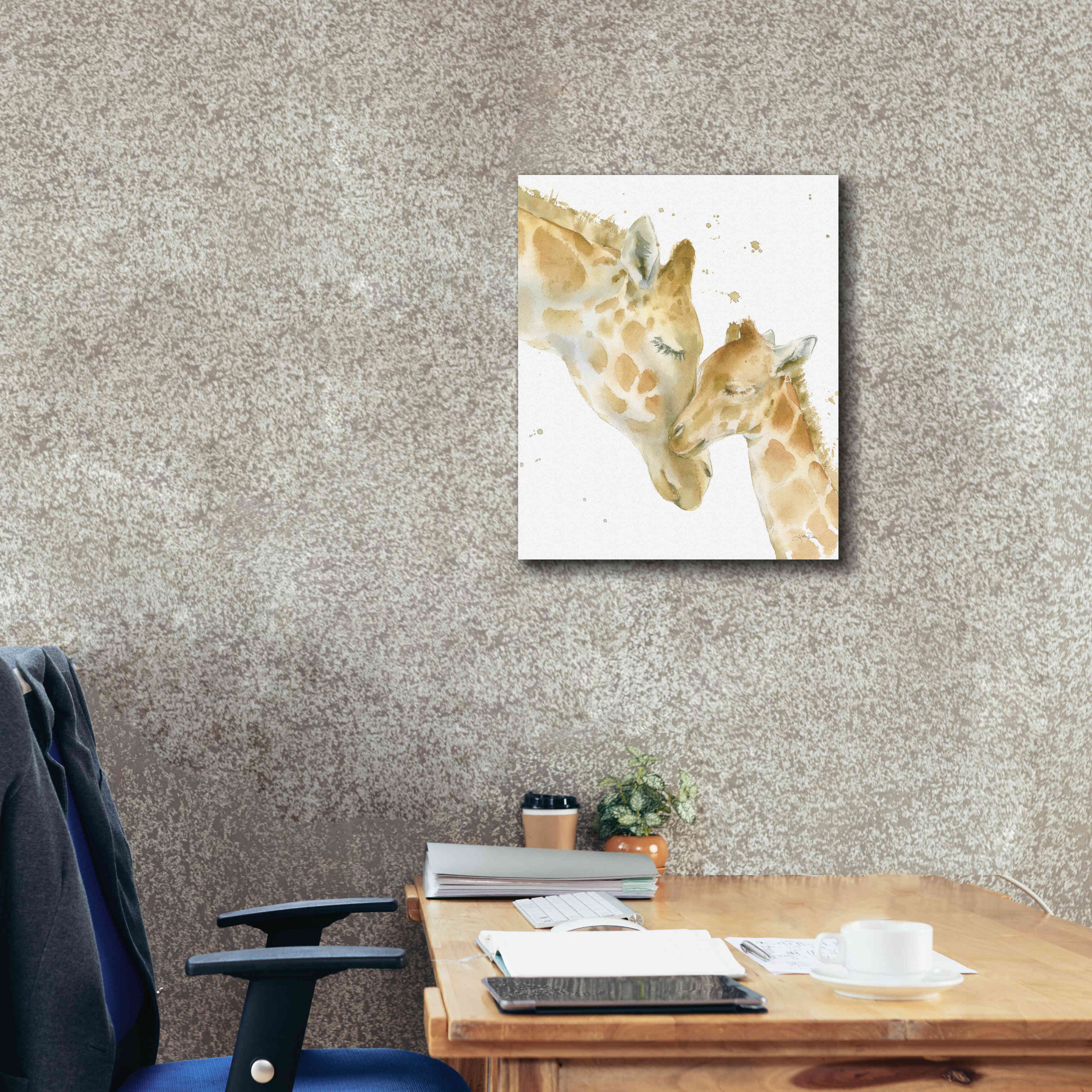 'Giraffe Love' by Katrina Pete, Giclee Canvas Wall Art,20x24