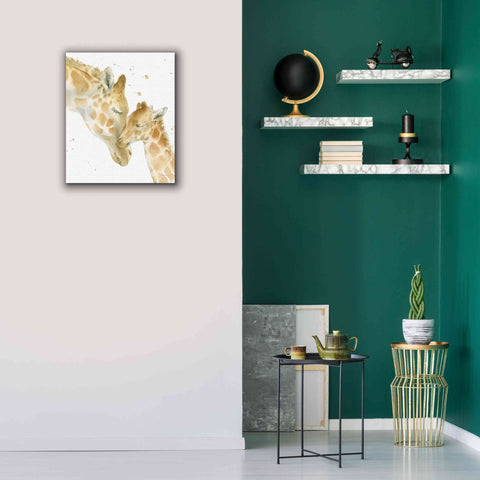 Image of 'Giraffe Love' by Katrina Pete, Giclee Canvas Wall Art,20x24