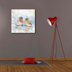 'Bluebird Pair in Spring' by Katrina Pete, Giclee Canvas Wall Art,26x26