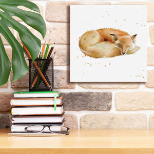 'Sleeping Fox' by Katrina Pete, Giclee Canvas Wall Art,12x12