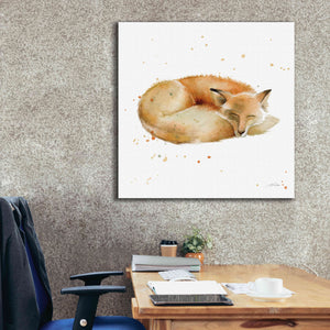 'Sleeping Fox' by Katrina Pete, Giclee Canvas Wall Art,37x37
