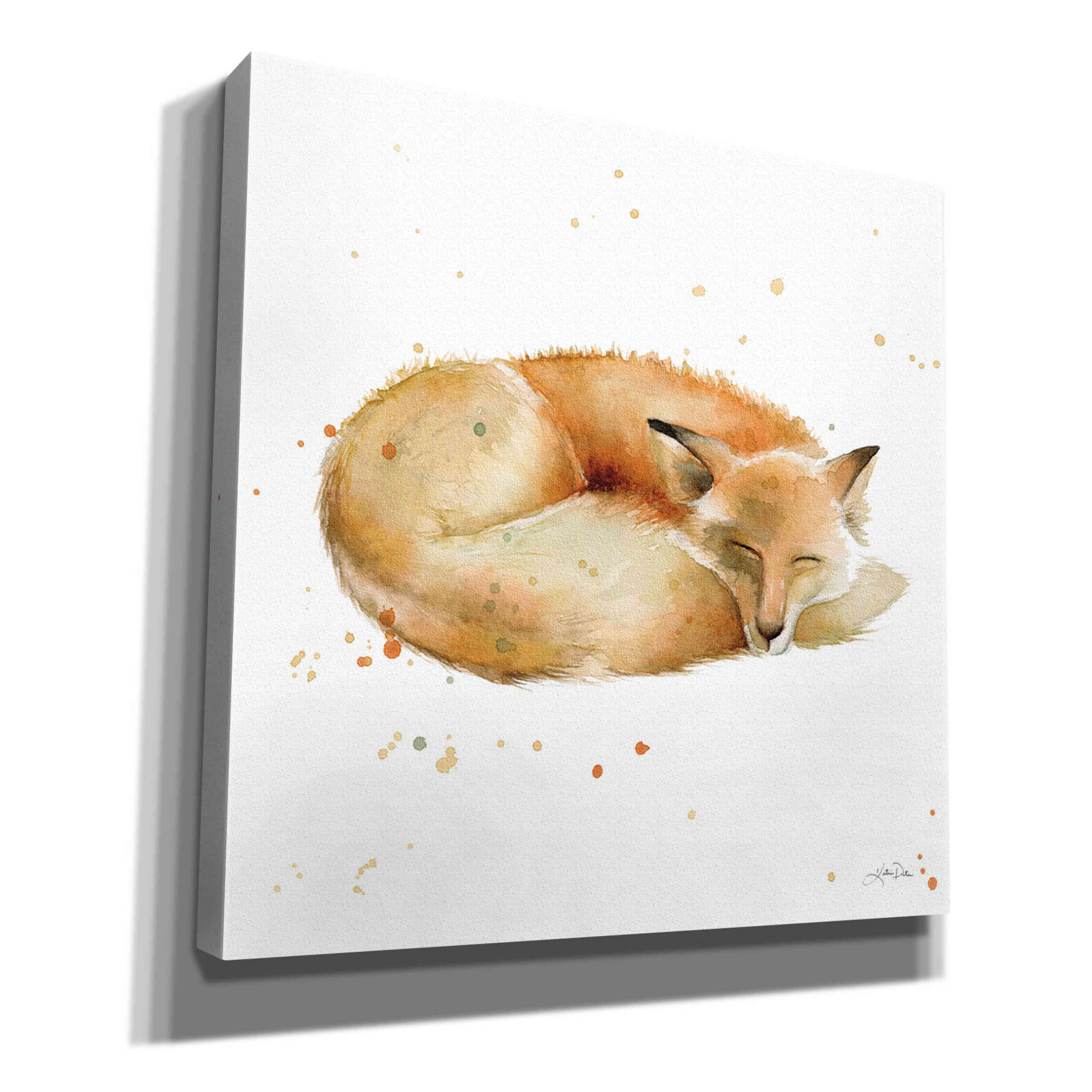 'Sleeping Fox' by Katrina Pete, Giclee Canvas Wall Art