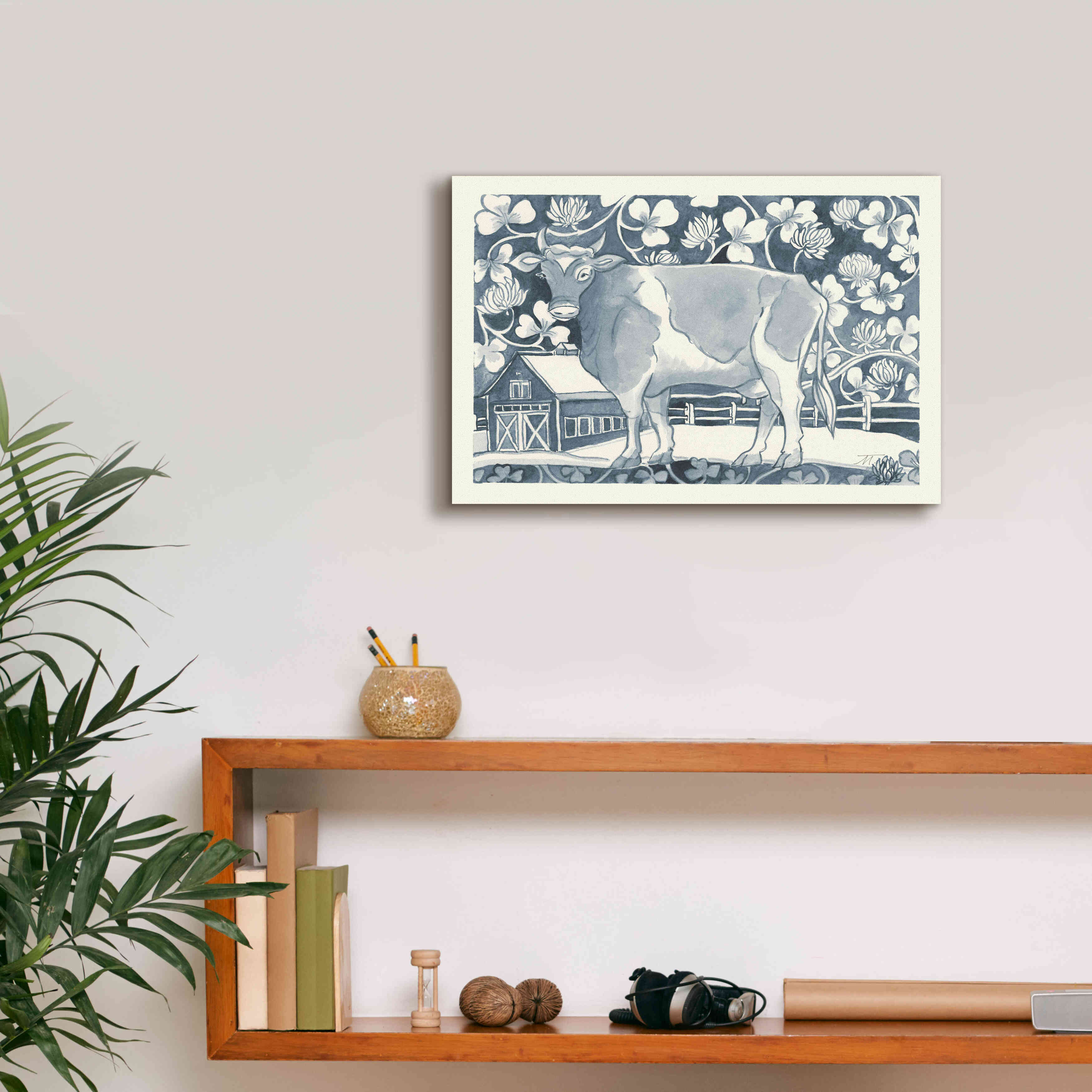 'Farm Life II' by Miranda Thomas, Giclee Canvas Wall Art,18x12