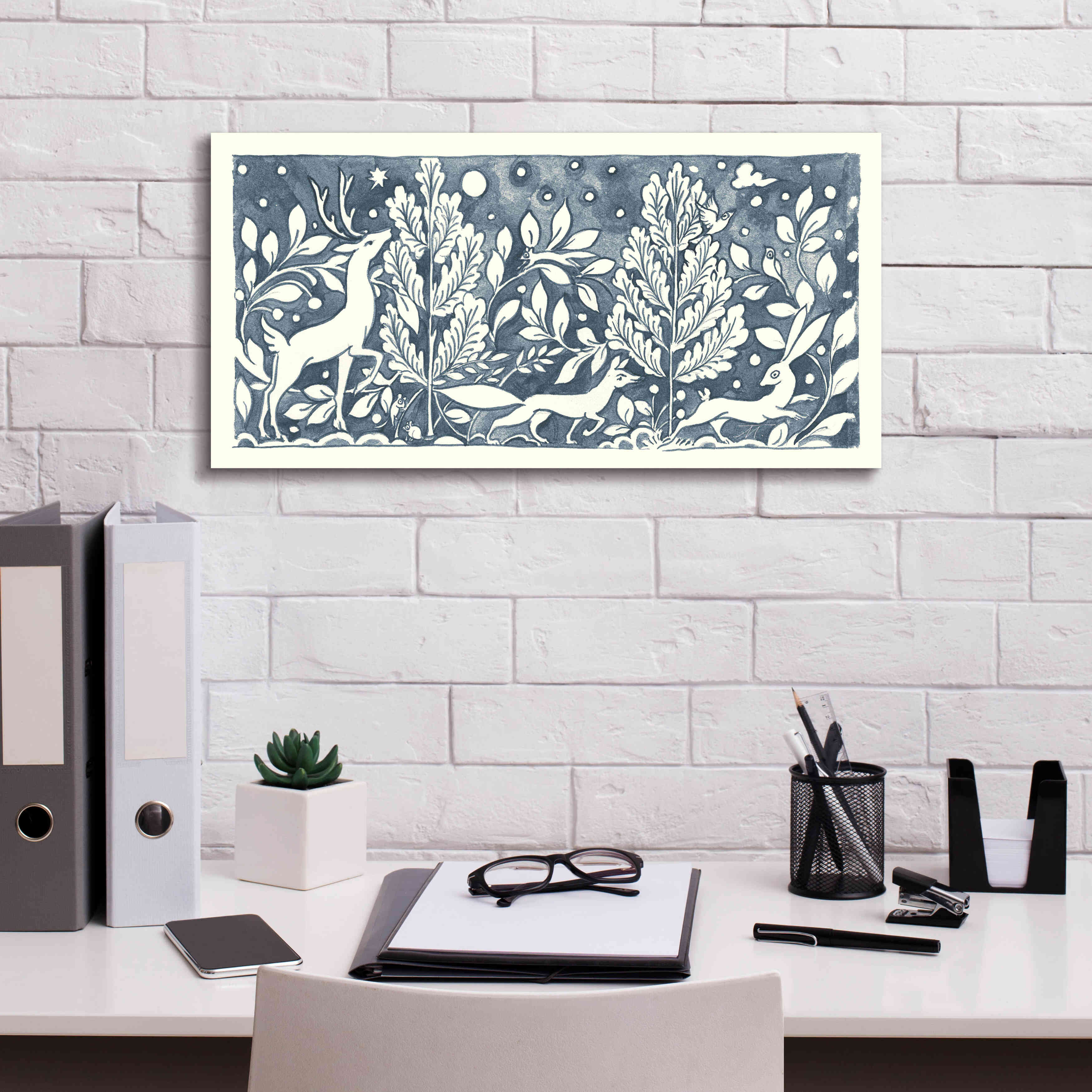 'Forest Life IX' by Miranda Thomas, Giclee Canvas Wall Art,24x12